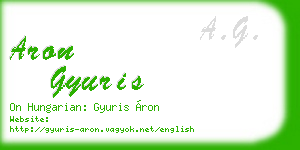aron gyuris business card